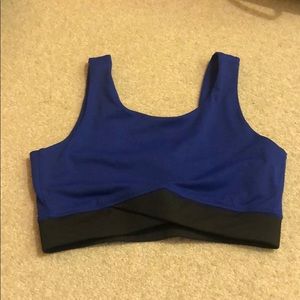 Blue sports bra